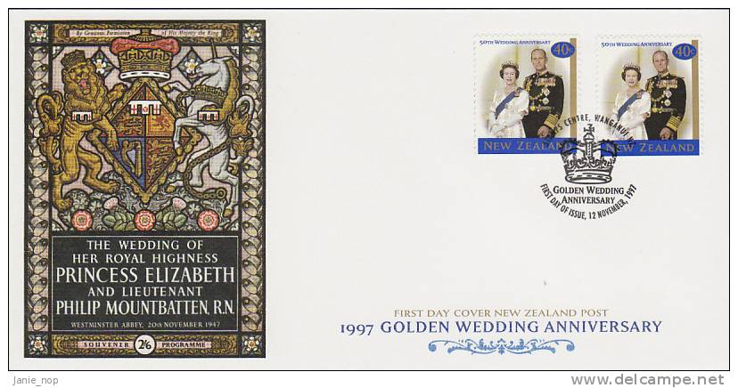 New Zealand 1997 Golden Wedding FDC - FDC