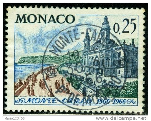 PRINCIPATO DI MONACO, MONTE CARLO, 1966, FRANCOBOLLO USATO, Mi 827,  Scott 632,  YT 691 - Gebraucht