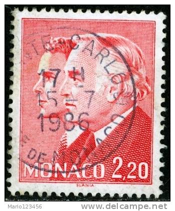 PRINCIPATO DI MONACO, PRINCE RAINIER III, PRINCE ALBERT, 1985, FRANCOBOLLO USATO, Mi 1701,  Scott 1508,   YT 1480 - Usati