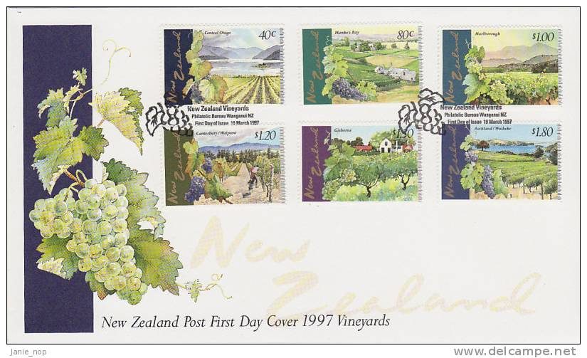 New Zealand 1997 Vineyards FDC - FDC