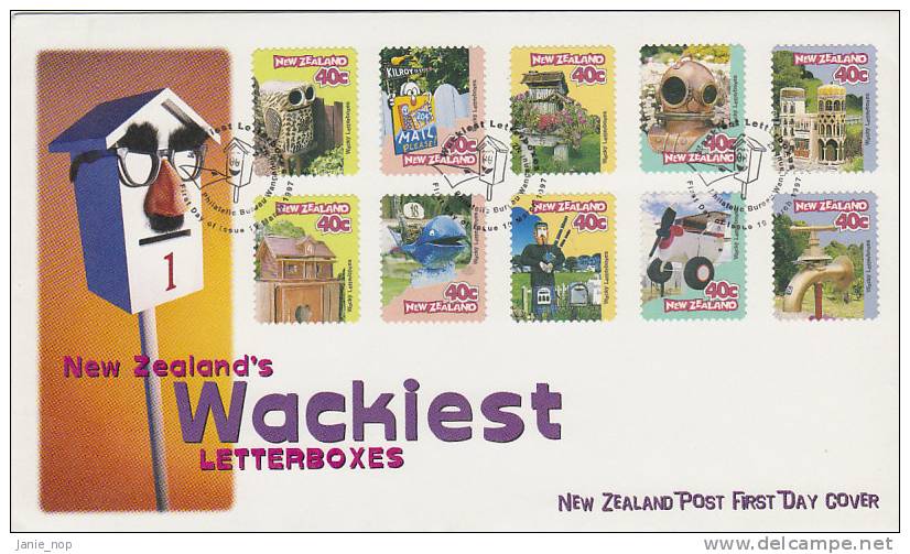 New Zealand 1997 Wackiest Letterboxes FDC - FDC