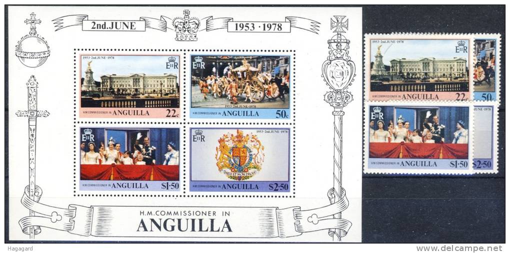 #Caribia/Anguilla 1978. 25th Anniversary Of The Coronation Of Queen Elizabeth II. MNH(**) See Description! - Anguilla (1968-...)