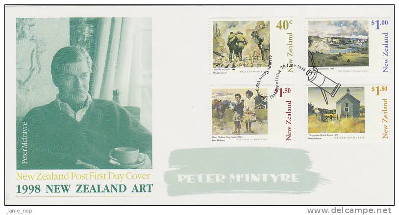 New Zealand 1998 Paintings By Peter MacIntyre  FDC - FDC