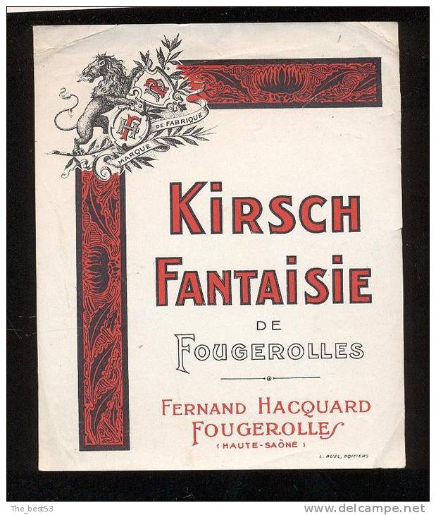 Etiquette De   Kirsch  Fantaisie  -  Fernand Hacquard  à Fougerolles  (70) - Other & Unclassified