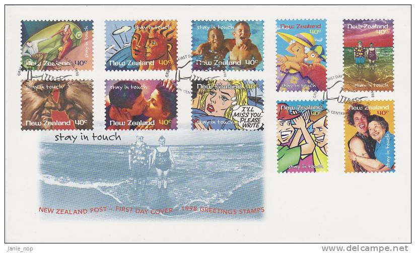 New Zealand 1998 Stay In Touch Self Adhesive FDC - FDC