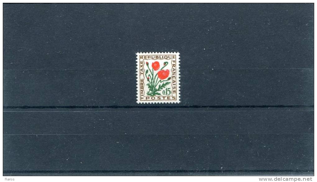 1964-France- "Corn Poppy" 0,15fr. Postage Due Stamp MNH - 1960-.... Nuevos