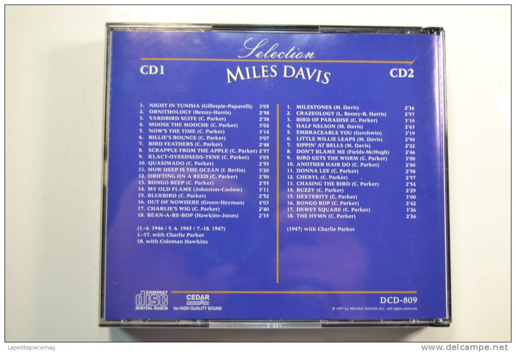 Miles Davis Selection. Compilation 2cd 36 Titres. Jazz - Jazz