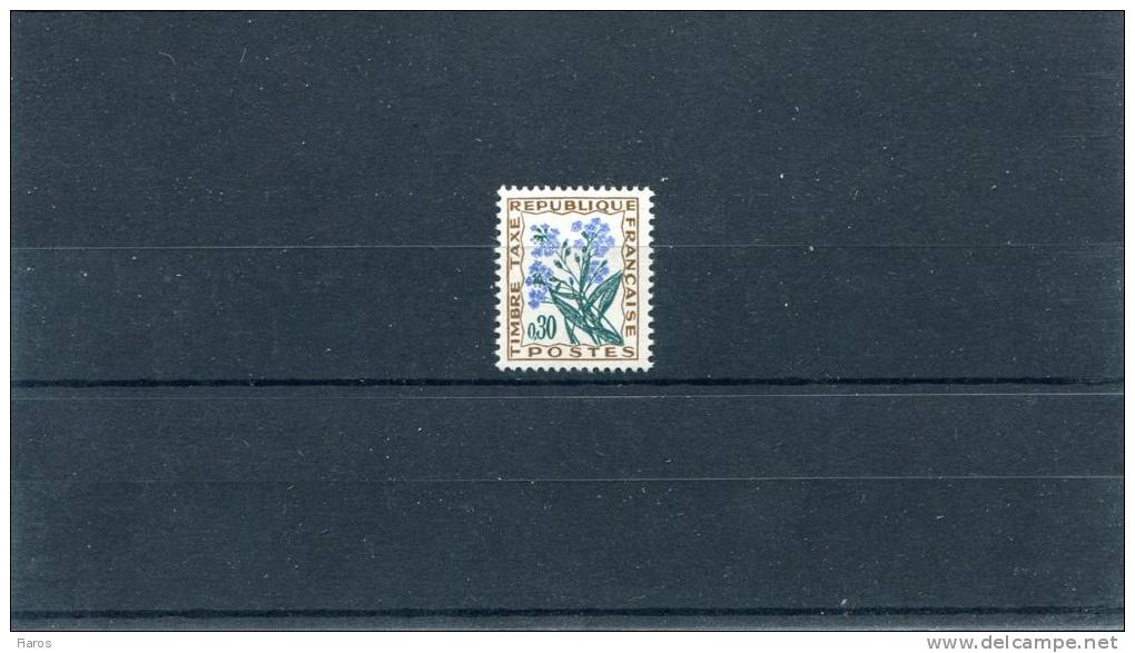 1964-France- "Forget-me-not" 0,30fr. Postage Due Stamp MNH - 1960-.... Neufs