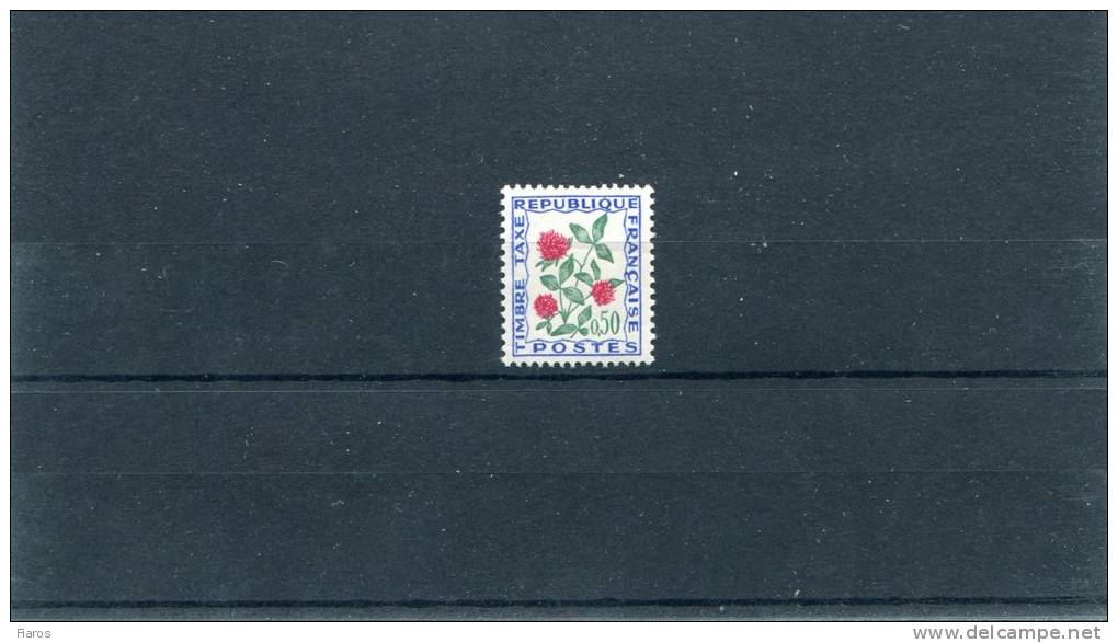 1965-France- "Clover" 0,50fr. Postage Due Stamp MNH - 1960-.... Neufs