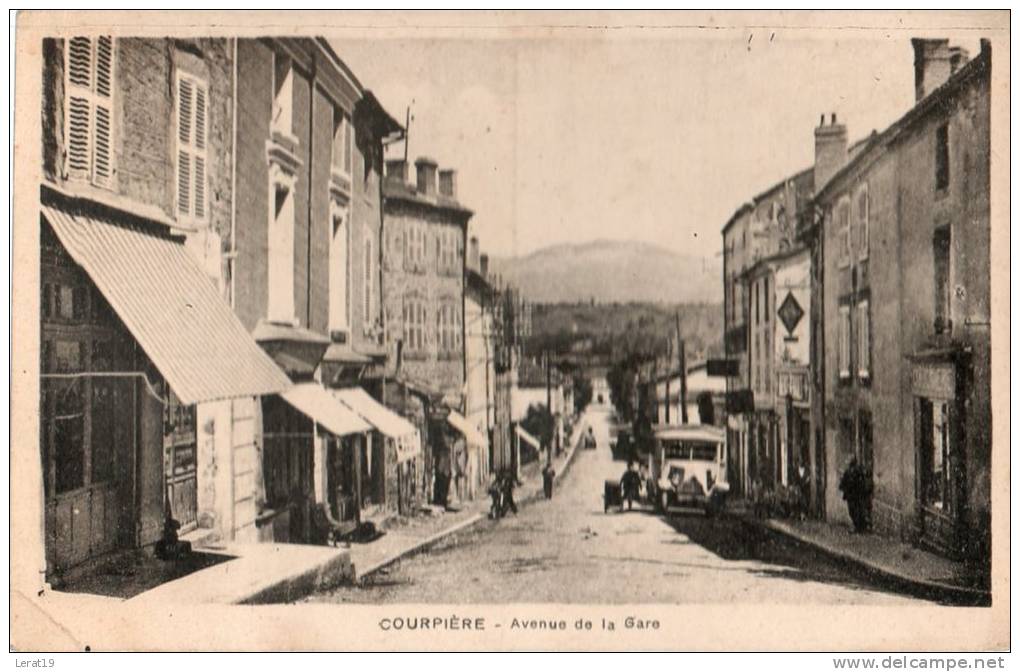 63....PUY DE DOME.....COURPIERE...AVENUE DE LA GARE...... .ECRI T E .. ... . ‹(•¿• )› - Courpiere