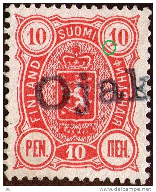 Finland 10 Pen.Scott#40,precanceled,error Shown On Scan,MNH * *,as Scan - Unused Stamps