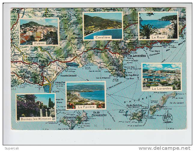 REF23.432  VAR. LA CÔTE D´AZUR. LE RAYOL. CAVALIERE. LE LAVANDOU.LA FAVIERE.BORMES- LES -MIMOSAS - Autres & Non Classés