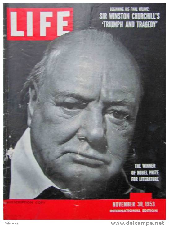 Magazine LIFE  NOVEMBER 30, 1953 - INTERNATIONAL EDITION - Photo Station Mobilgaz PARIS , Voiture RENAULT Frégate  (3012 - Journalismus
