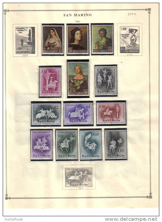 SAN MARINO    Collection Of  Mounted Mint And Used As Per Scan. (2 SCANS) - Collections, Lots & Séries