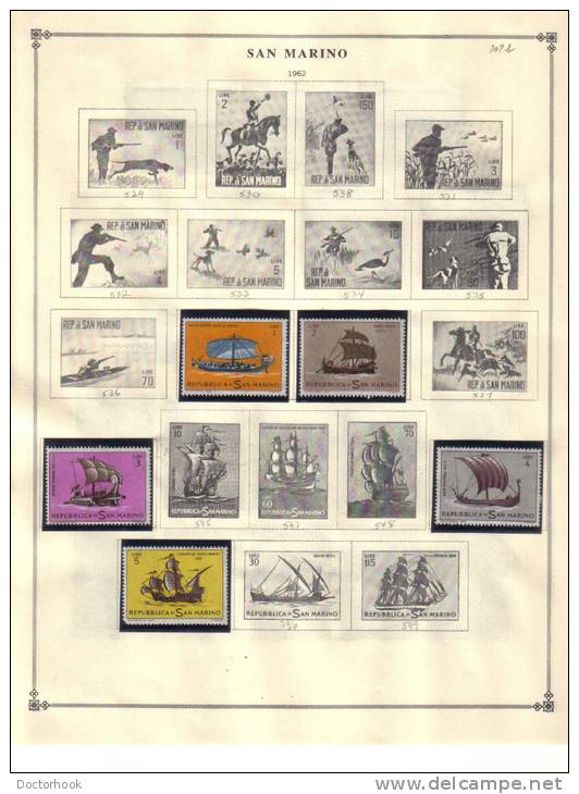 SAN MARINO    Collection Of  Mounted Mint And Used As Per Scan. (3 SCANS) - Collections, Lots & Séries