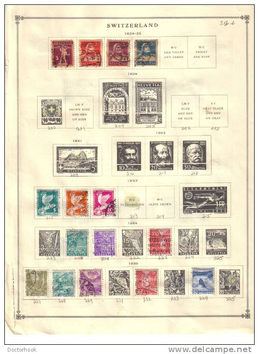 SWITZERLAND    Collection Of  Mounted Mint And Used As Per Scan. (4 SCANS) - Collections