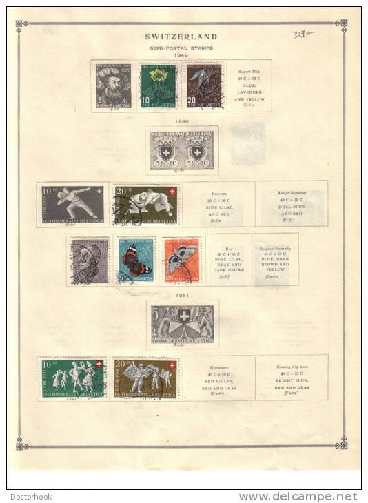 SWITZERLAND    Collection Of  Mounted Mint And Used As Per Scan. (4 SCANS) - Collections
