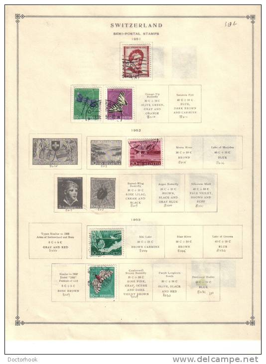 SWITZERLAND    Collection Of  Mounted Mint And Used As Per Scan. (4 SCANS) - Collections