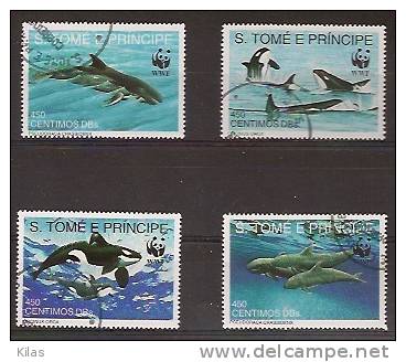 SAO TOME AND PRINCIPE 1992  WWF, Whales - Usati