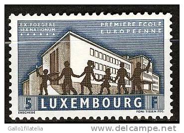 1960 - LUSSEMBURGO / LUXEMBOURG - INAUGURAZIONE PRIMA SCUOLA EUROPEA. MLH - Ungebraucht