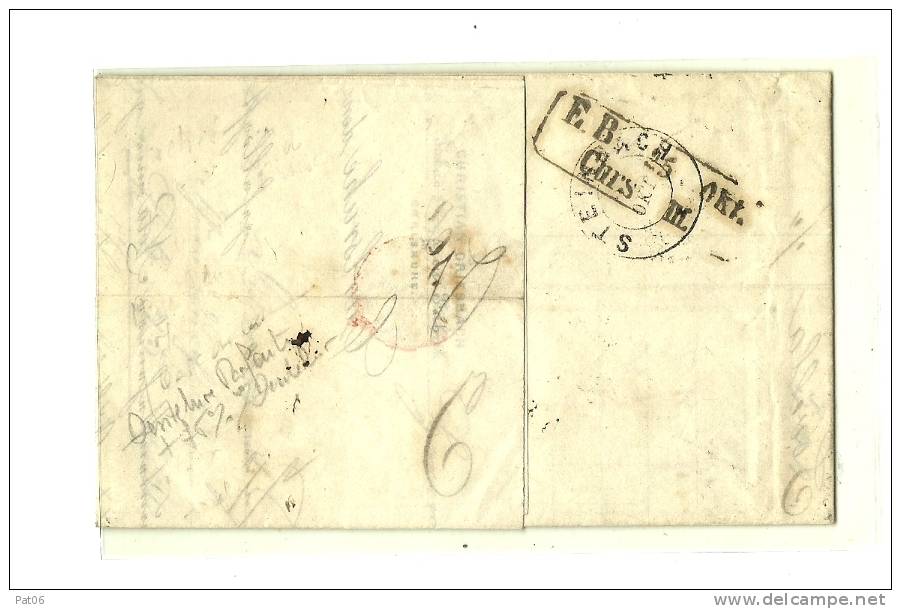 BADE  L.S.I. Tarif à 3 Kreuzer N°10a Obl.d'Essai  Roue 5 Cercles Dent-exterieur N°24 Gare De CARLSRHURE 25.10.1860 - Covers & Documents