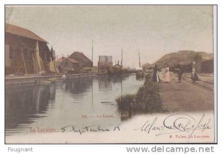 BELGIQUE:LA LOUVIERE:(Hainaut):1901:Le Canal.Couleur.Carte Envoyée à MOUSTIER S/Sambre. - La Louvière
