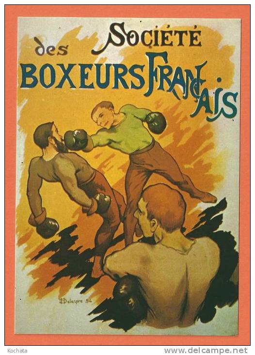 S294, Repro Affiche, Société Des Boxeurs Français, S 7, Non Circulée - Boxe