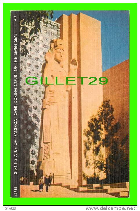 SAN FRANSISCO, CA - GIANT STATUE OF PACIFICA - 1940 GOLDEN GATE INTERNATIONAL EXPOSITION SF - - San Francisco