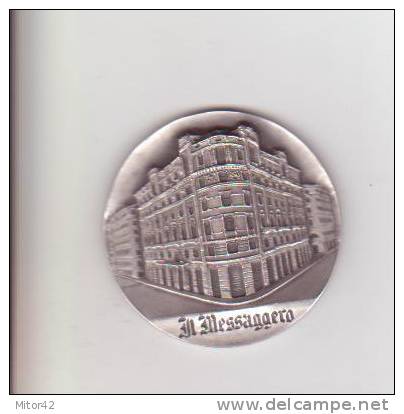15-Medaglia Argento 986 (quasi Puro): "Il Messaggero"-mm.40-Istituto Poligrafico Zecca Dello Stato-con Cofanetto - Professionals/Firms