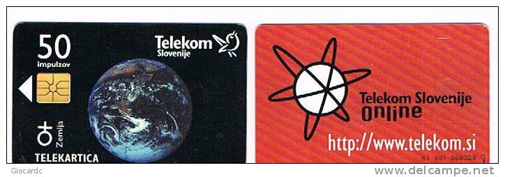 SLOVENIA (SLOVENIJA)  - TELEKOM SLOVENIJE  -  SERIE PIANETI:LA TERRA    50 IMP. - USATA (USED)°  -  RIF. 3122 - Astronomia