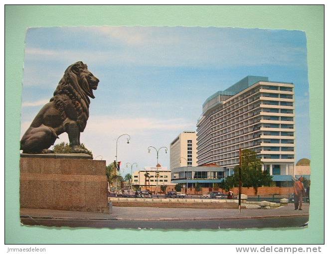 Egypt 1965 Postcard "Nile Hilton In Cairo" To France - Arch And Tower Of Cairo - Lion - Lettres & Documents