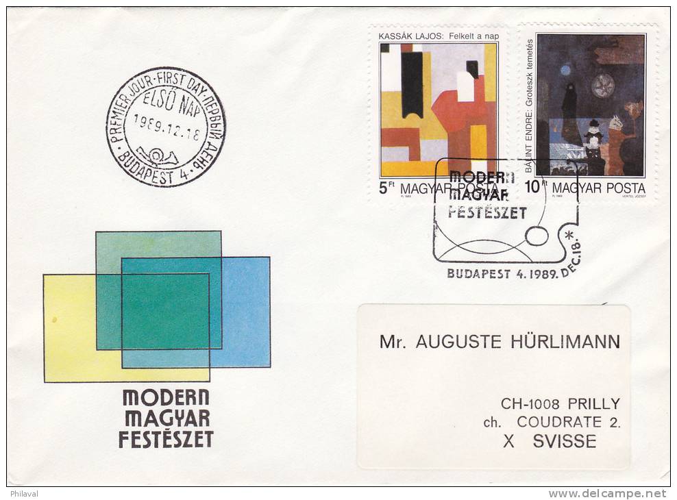 MAGYAR - HONGRIE : Modern Magyar Festeszet - 18.12.1989 - Covers & Documents