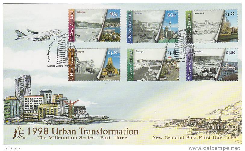 New Zealand 1998 Urban Transformation FDC - FDC