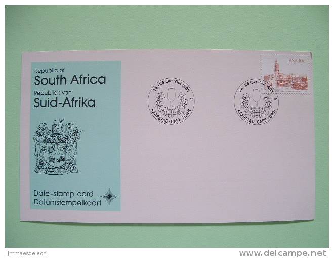 South Africa 1983 FDC Card Or Special Cancel - Cape Town - Arms - Gazelle - Wine Grapes - Lettres & Documents