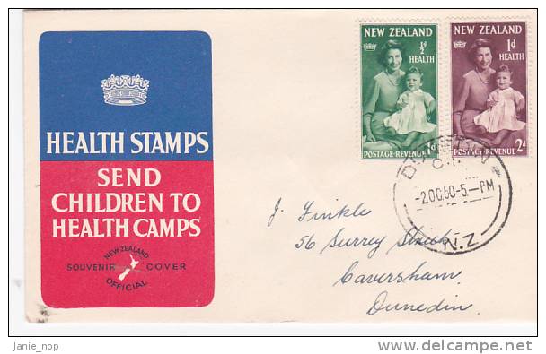 New Zealand 1950 Health, Royalty, FDC - FDC