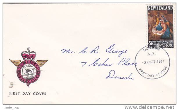New Zealand 1967 Christmas FDC - FDC