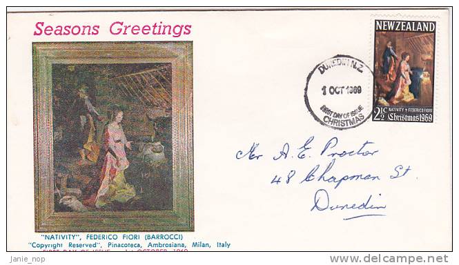 New Zealand 1969 Christmas FDC - FDC