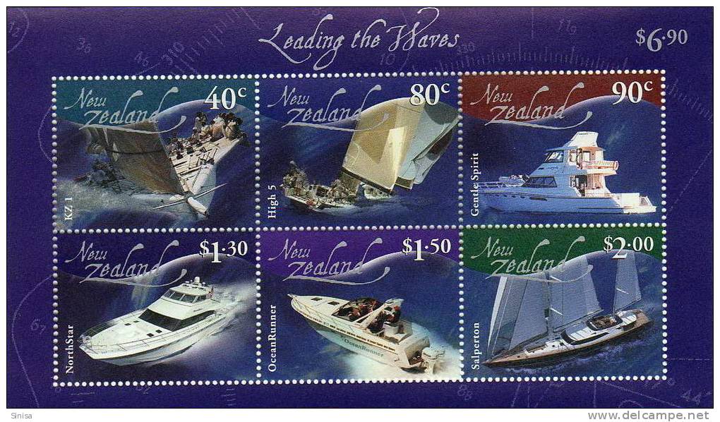 New Zealand / S/S / Leading The Waves - Unused Stamps