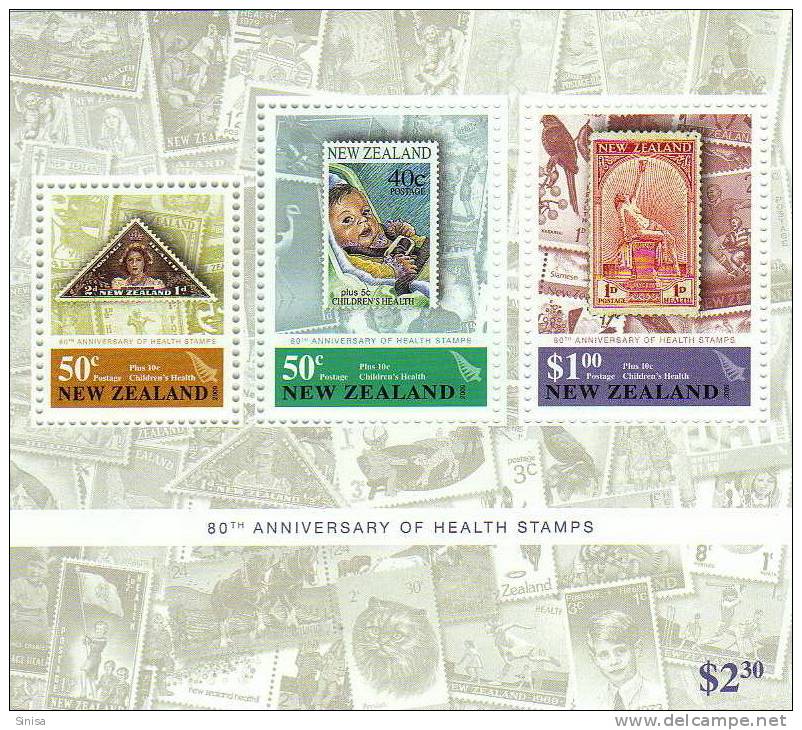 New Zealand / S/S / Health Stamps - Ongebruikt