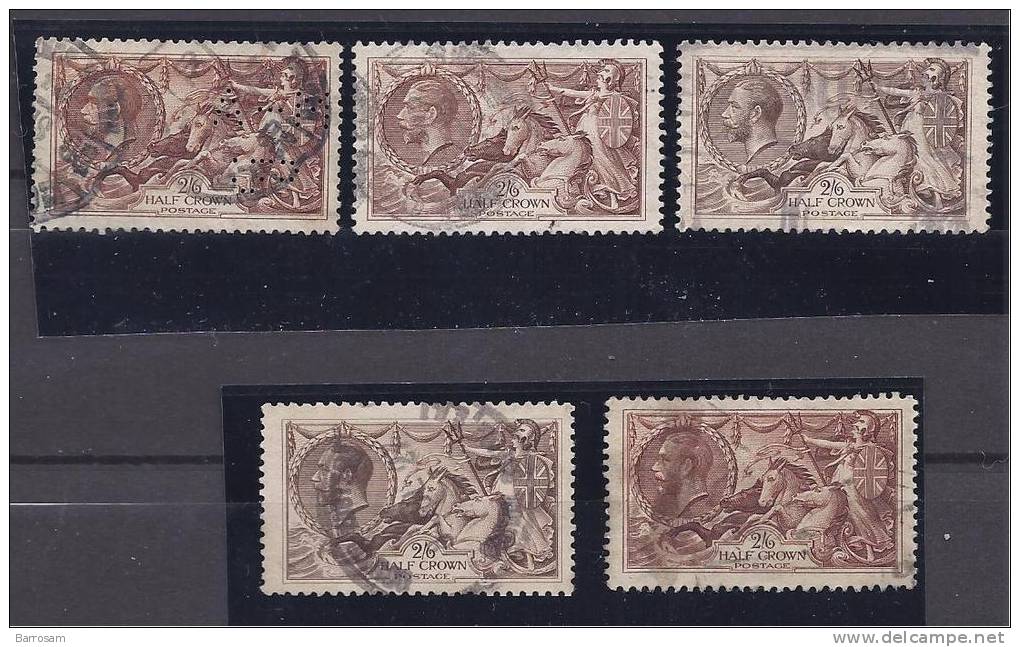 GreatBritain 1913-18: Michel141(5 Varieties,including A Perfin)Cat.Value Over 200Euros - Unclassified