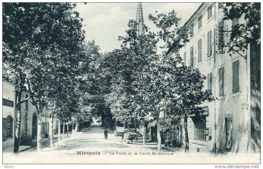 MIREPOIX - La Poste Et Le Cours St Maurice - Mirepoix