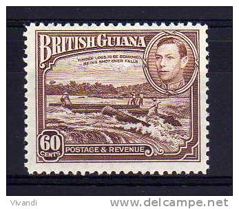 British Guiana - 1938 - 60 Cents Definitive - MH - Guayana Británica (...-1966)
