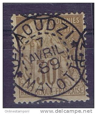 Colonies General: Yv  55 Mayotte , Maury Cat Valeur &euro; 350, Very Nice Cancel. - Alphée Dubois