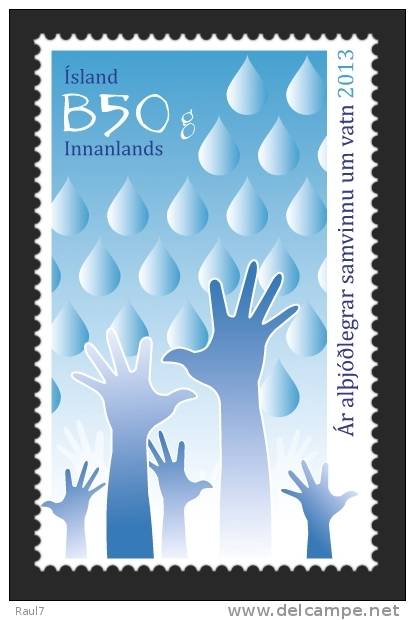 ISLANDE 2013 - Année Int Sur La Coopération De L'eau - 1v Neufs // Mnh - Unused Stamps