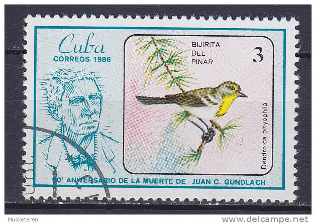 Cuba 1986 Mi. 2997    3 C Juan Cristobal Gundlach, Ornithologe & Bird Vogel Oiseau Kuba-Waldsänger - Gebruikt