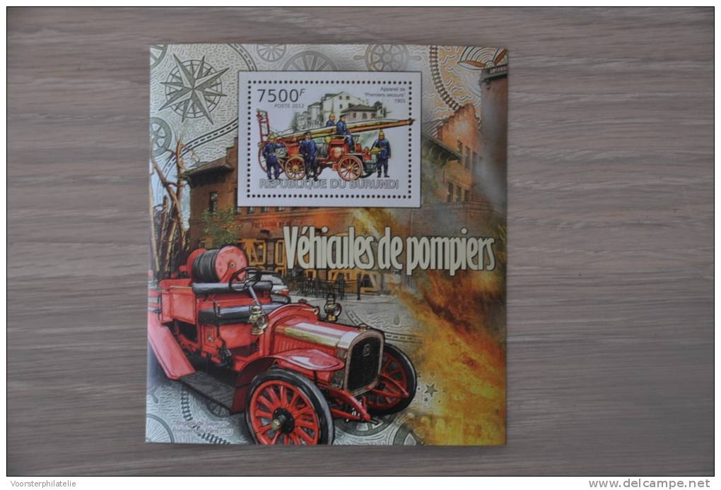 M1 - 63 ++ BURUNDI BRANDWEER FIRE FIGHTING VEHICLES DE POMPIERS FUERWAGEN  MNH ** - Nuovi