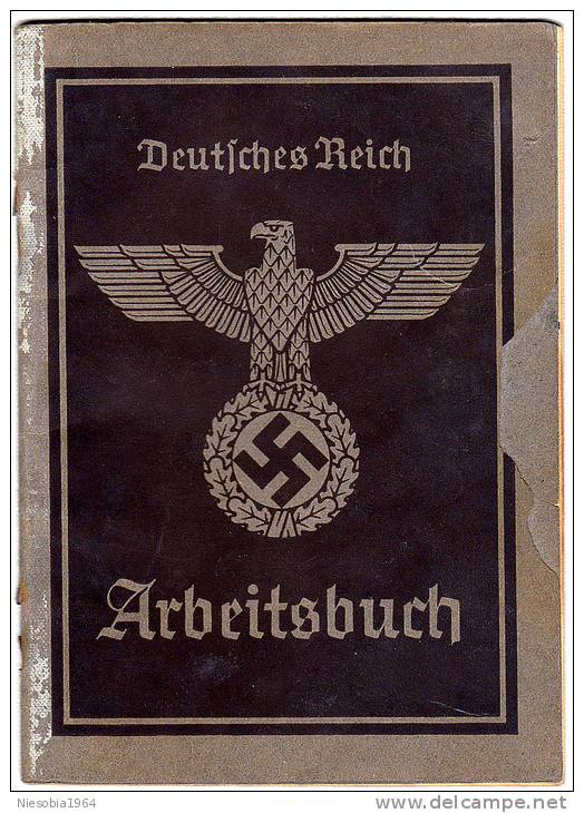 WW 2 - Nazi Germany - Deutsches Reich Arbeitsbuch - Arbeitsamt Lublinitz 03.04.1940 - Livret De Travail - Work Book - Documents