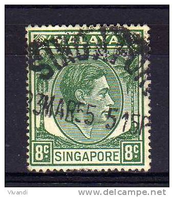 Singapore - 1952 - 8 Cents Definitive - Used - Singapore (...-1959)