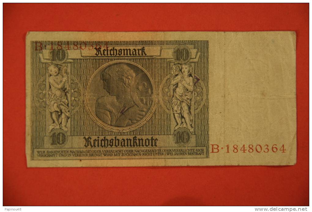 Billet De 10 Reichsmark De 1929 - 10 Mark