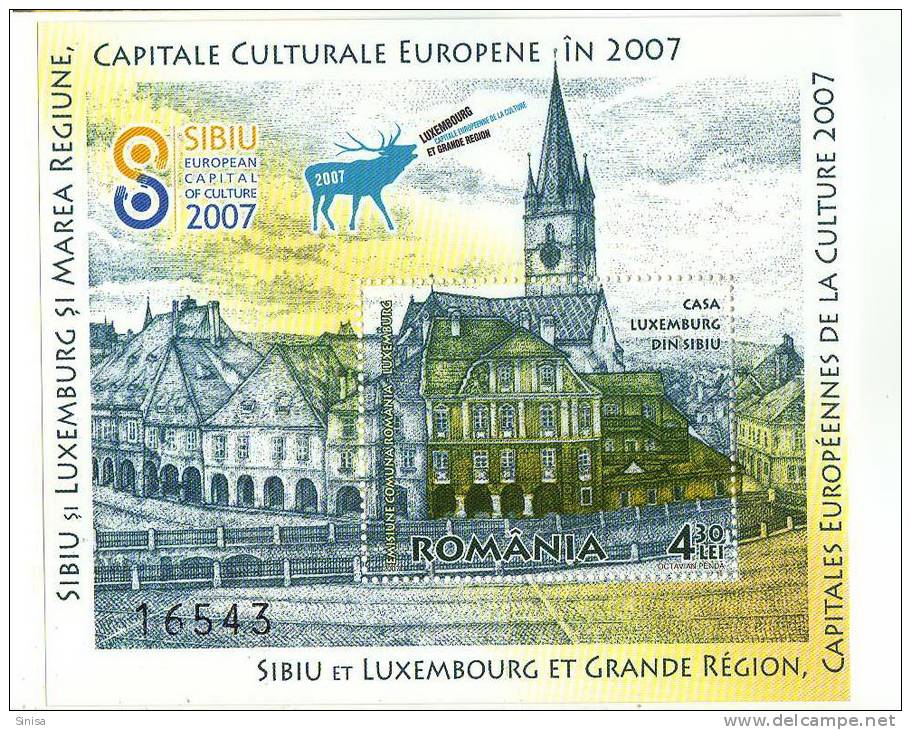 Romania / S/S / Sibiu Cultural Capital Of Europe For 2007 - Gebraucht